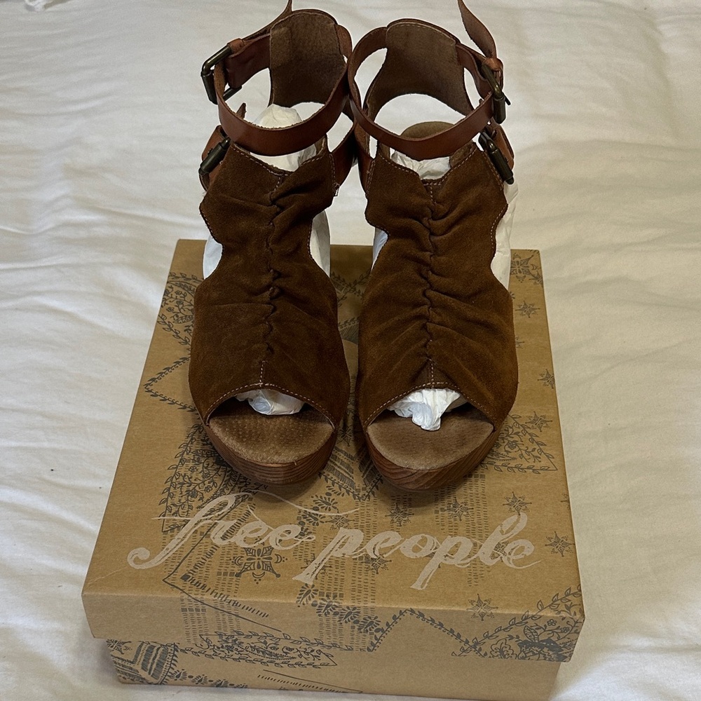 FP Movement by Free People Brown Suede Mules 9